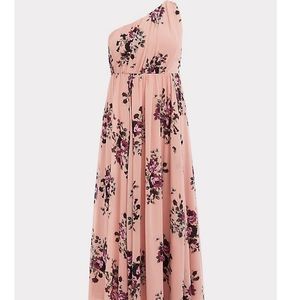Torrid Special Occasion One Shoulder Floral Dress